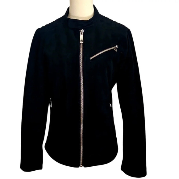 Zara Other - ZARA MENS SUEDE JACKET ZIPPER CLOSURE BLACK -S